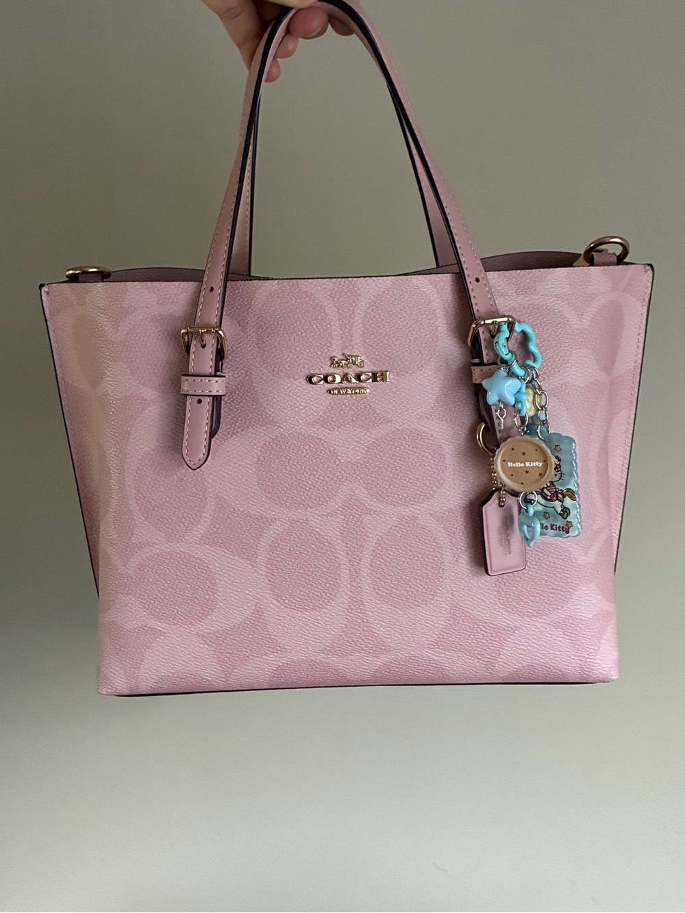 2/$25🎀 Hello Kitty Blue Multi-Charm Bag Keychain Bag/ Phone Charm